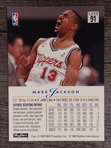 1993-94 SkyBox Premium #91 Mark Jackson