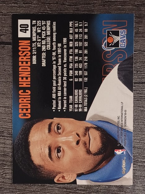 1999-00 SkyBox Dominion #40 Cedric Henderson