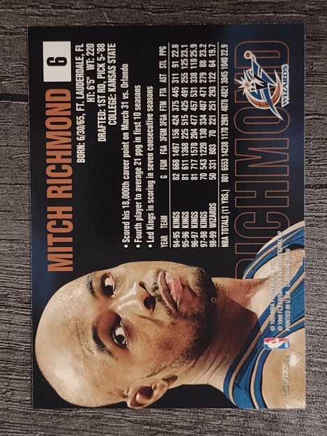 1999-00 SkyBox Dominion #6 Mitch Richmond