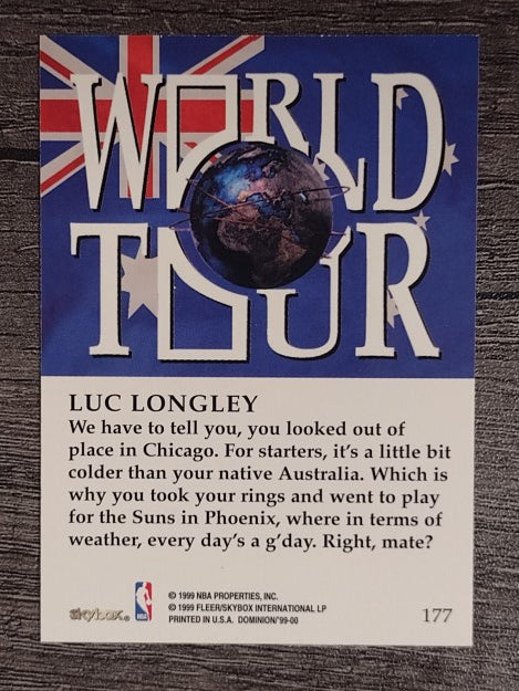 1999-00 SkyBox Dominion #177 Luc Longley WT