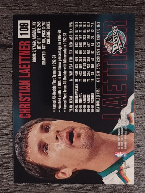 1999-00 SkyBox Dominion #109 Christian Laettner