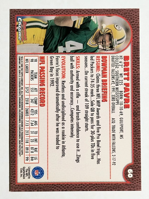 1999 Bowman Chrome #60 Brett Favre