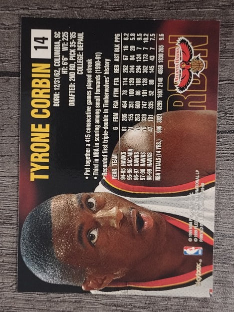 1999-00 SkyBox Dominion #14 Tyrone Corbin