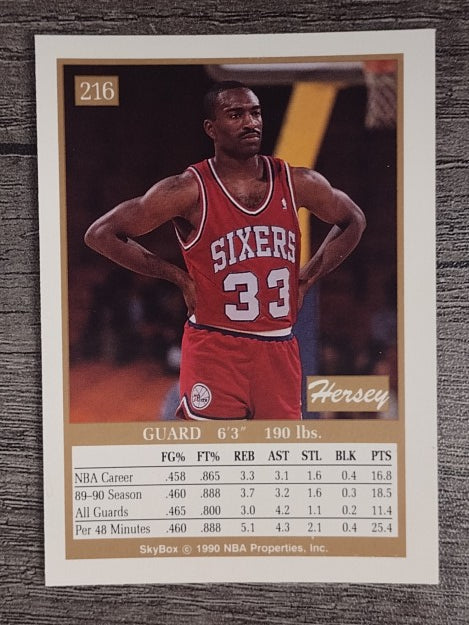 1990-91 SkyBox #216 Hersey Hawkins