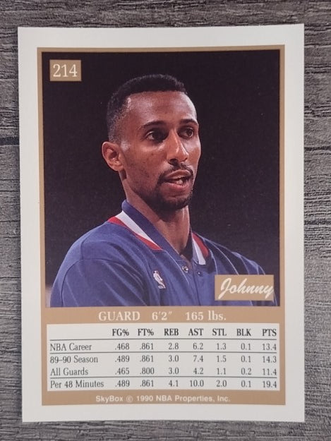 1990-91 SkyBox #214 Johnny Dawkins