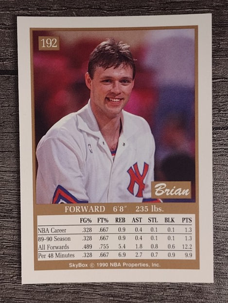 1990-91 SkyBox #192 Brian Quinnett