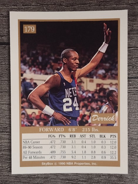 1990-91 SkyBox #179 Derrick Gervin
