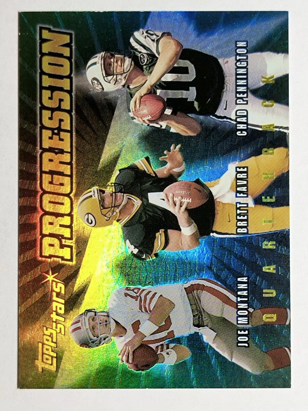 2000 Topps Stars Progression #P1 Joe Montana/Brett Favre/Chad Pennington