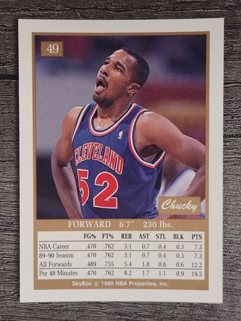 1990-91 SkyBox #49 Chucky Brown RC