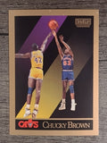 1990-91 SkyBox #49 Chucky Brown RC