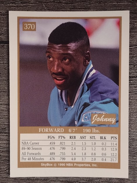 1990-91 SkyBox #370 Johnny Newman