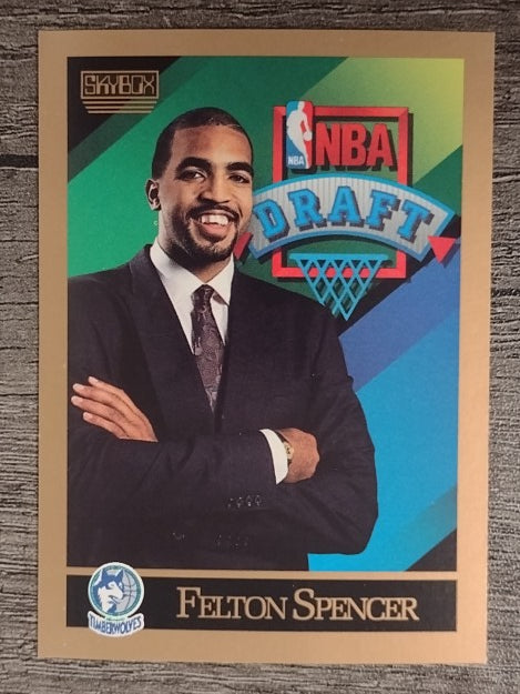 1990-91 SkyBox #361 Felton Spencer RC