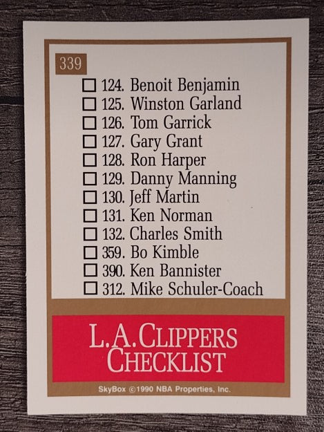 1990-91 SkyBox #339 Los Angeles Clippers TC