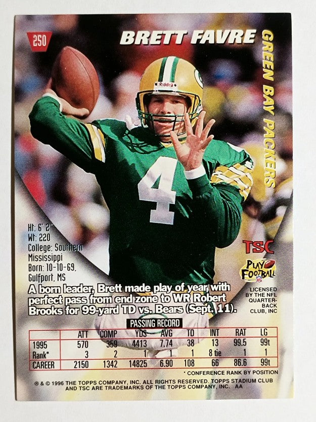 1996 Stadium Club Dot Matrix #250 Brett Favre