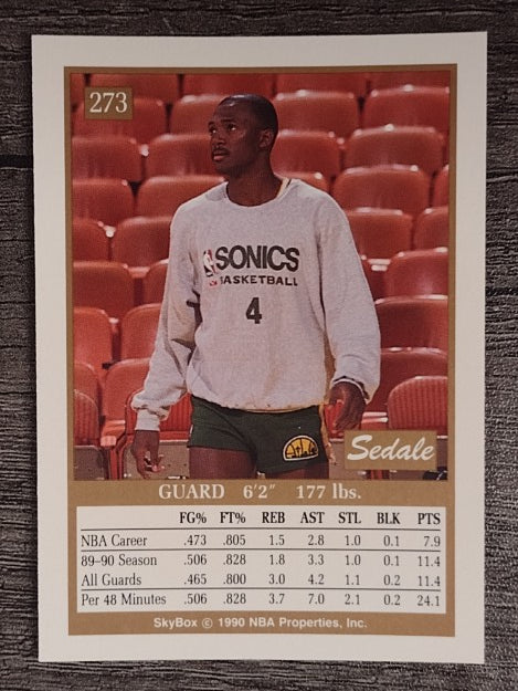 1990-91 SkyBox #273 Sedale Threatt
