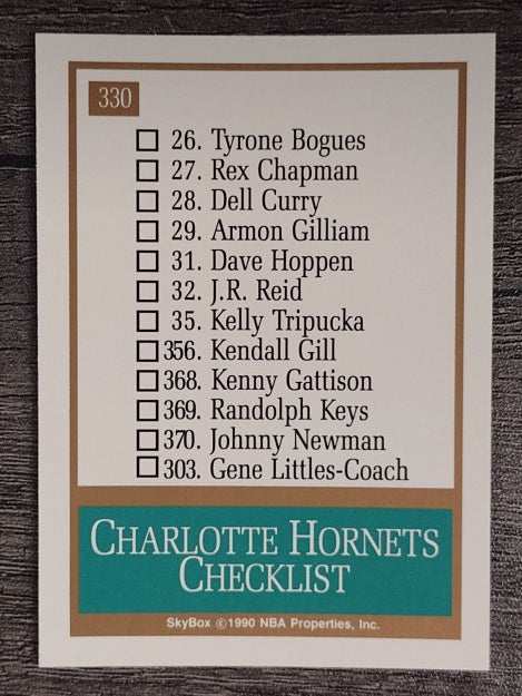 1990-91 SkyBox #330 Charlotte Hornets TC
