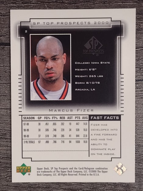 2000 SP Top Prospects #2 Marcus Fizer