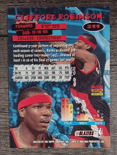 1995-96 Stadium Club #211 Clifford Robinson