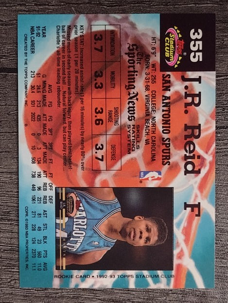 1992-93 Stadium Club #355 J.R. Reid