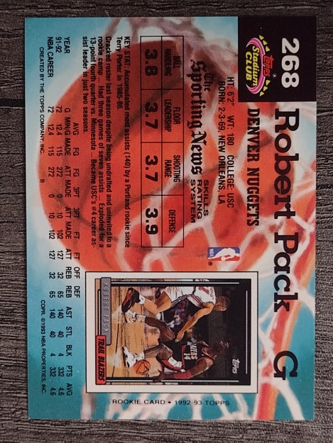 1992-93 Stadium Club #268 Robert Pack