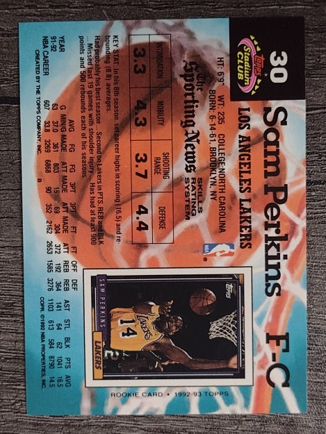 1992-93 Stadium Club #30 Sam Perkins