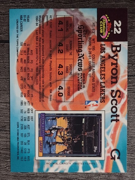 1992-93 Stadium Club #22 Byron Scott