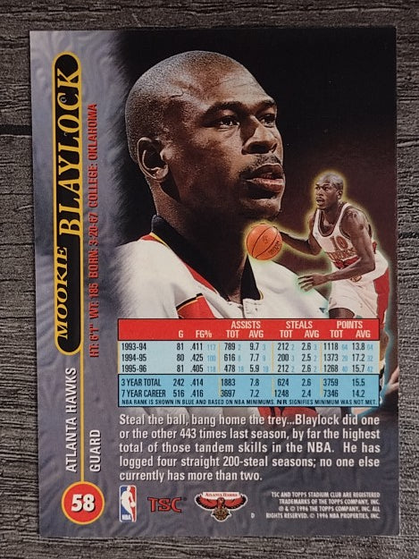 1996-97 Stadium Club #58 Mookie Blaylock