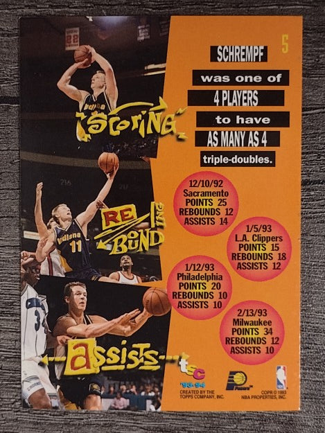 1993-94 Stadium Club #5 Detlef Schrempf TD