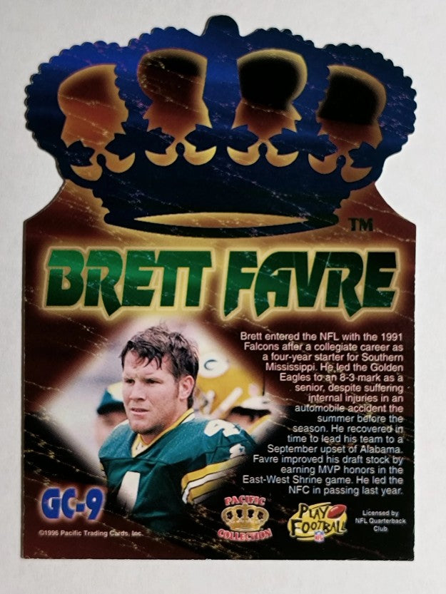 1996 Pacific Gold Crown Die Cuts #9 Brett Favre