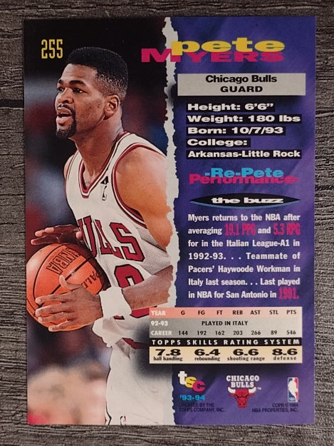 1993-94 Stadium Club #255 Pete Myers