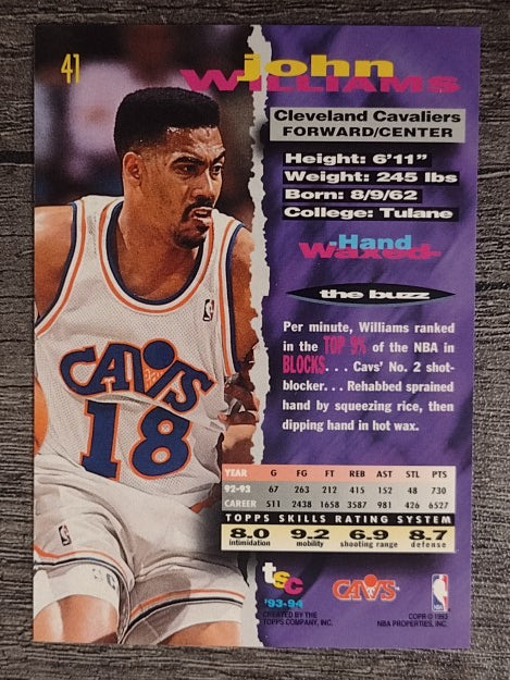 1993-94 Stadium Club #41 John Williams