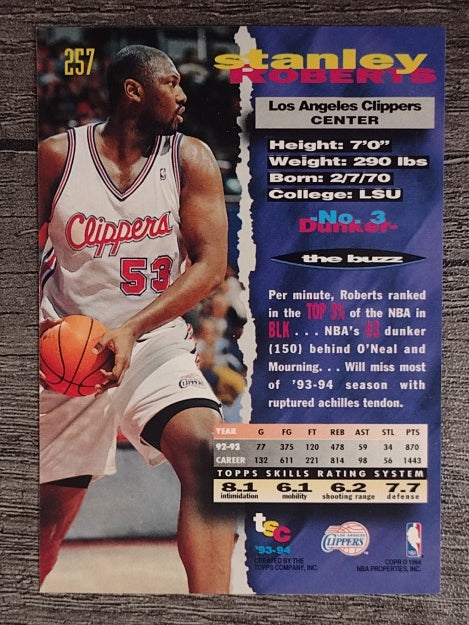 1993-94 Stadium Club #257 Stanley Roberts