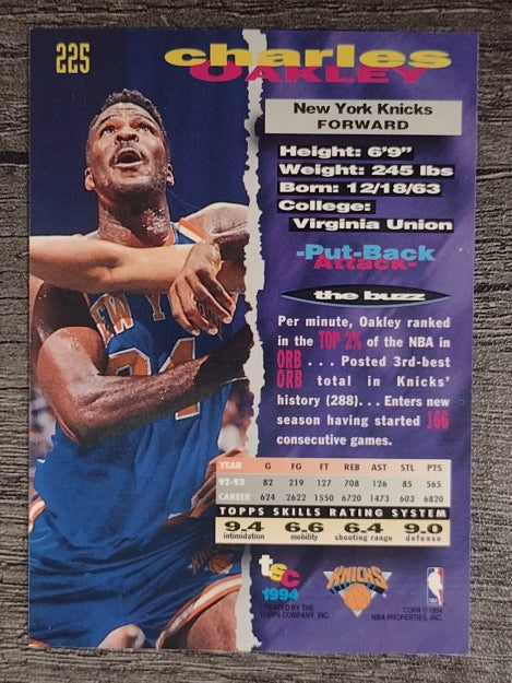 1993-94 Stadium Club #225 Charles Oakley