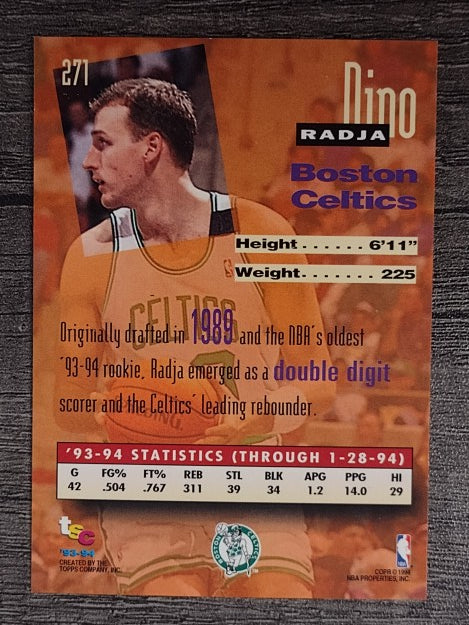 1993-94 Stadium Club #271 Dino Radja NW