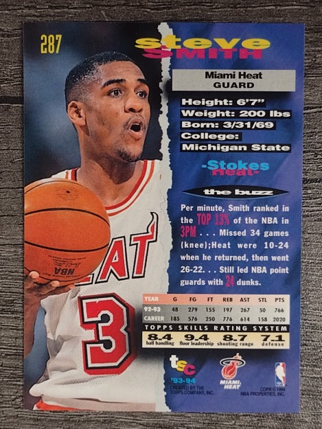 1993-94 Stadium Club #287 Steve Smith