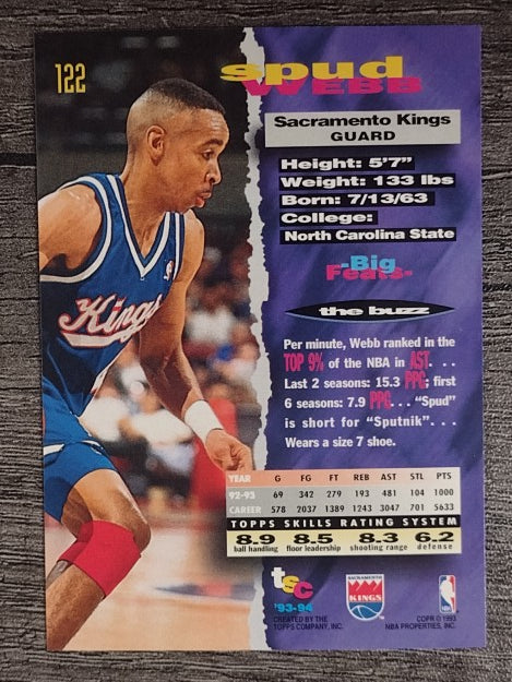 1993-94 Stadium Club #122 Spud Webb