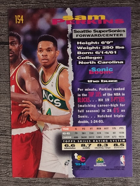 1993-94 Stadium Club #154 Sam Perkins