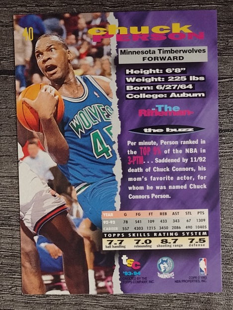 1993-94 Stadium Club #40 Chuck Person