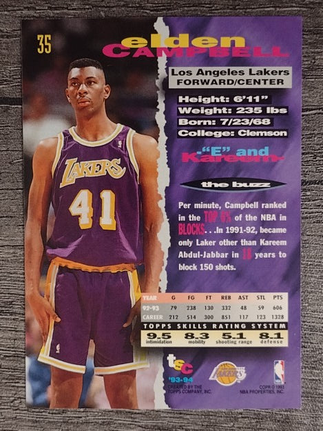 1993-94 Stadium Club #35 Elden Campbell