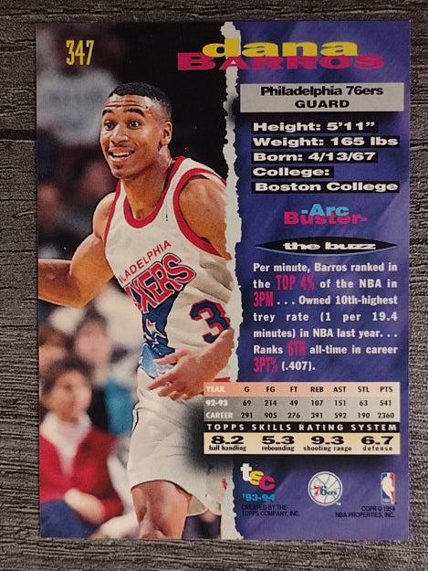 1993-94 Stadium Club #347 Dana Barros