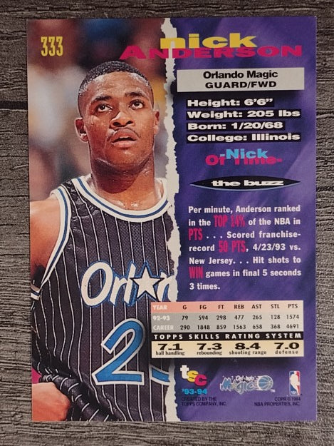 1993-94 Stadium Club #333 Nick Anderson