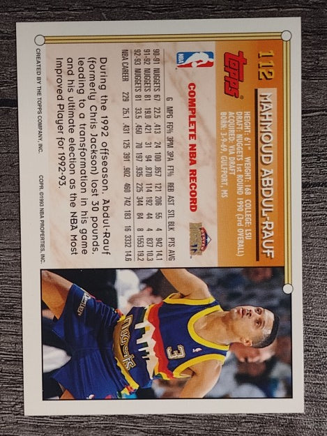 1993-94 Topps Gold #112 Mahmoud Abdul-Rauf