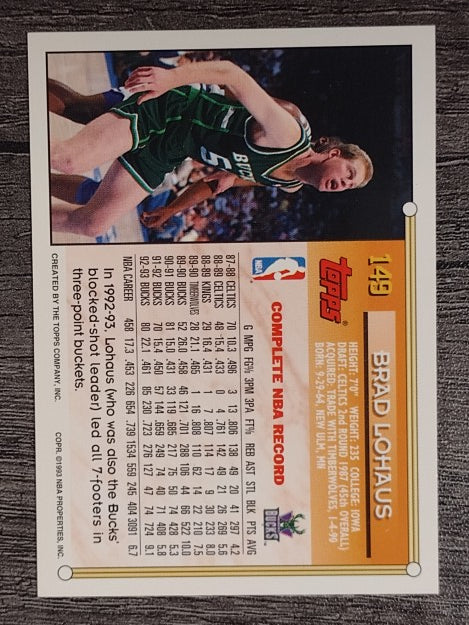 1993-94 Topps Gold #149 Brad Lohaus