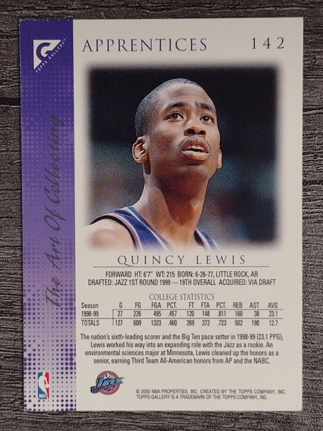 1999-00 Topps Gallery #142 Quincy Lewis RC