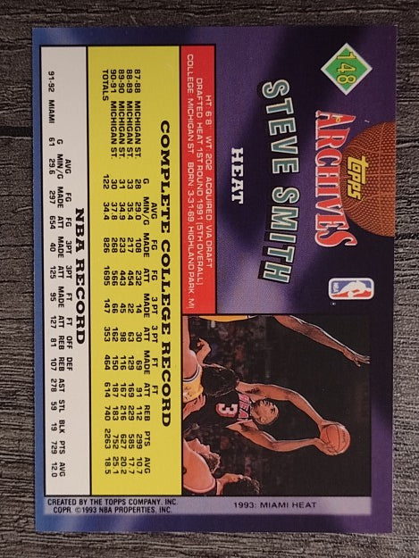 1992-93 Topps Archives #148 Steve Smith