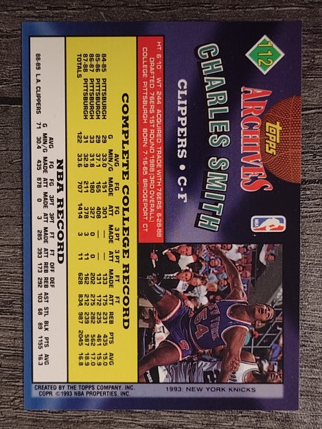 1992-93 Topps Archives #112 Charles Smith