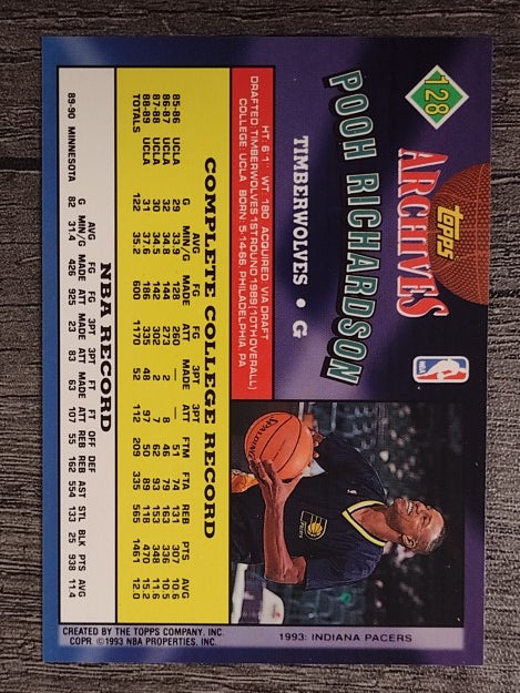 1992-93 Topps Archives #128 Pooh Richardson