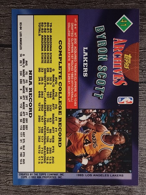 1992-93 Topps Archives #41 Byron Scott