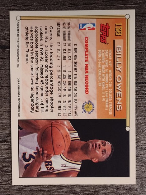 1993-94 Topps #138 Billy Owens