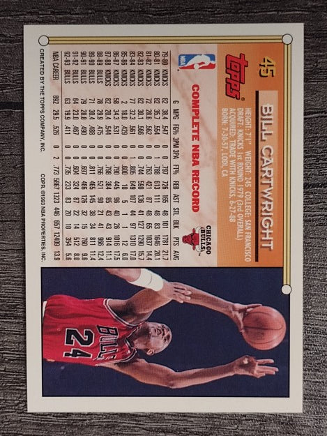 1993-94 Topps #45 Bill Cartwright